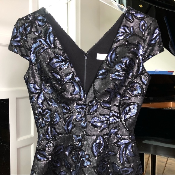 NWT Dress the Population Bree Sequinned  Mini Dress Black Size XS - Picture 8 of 13